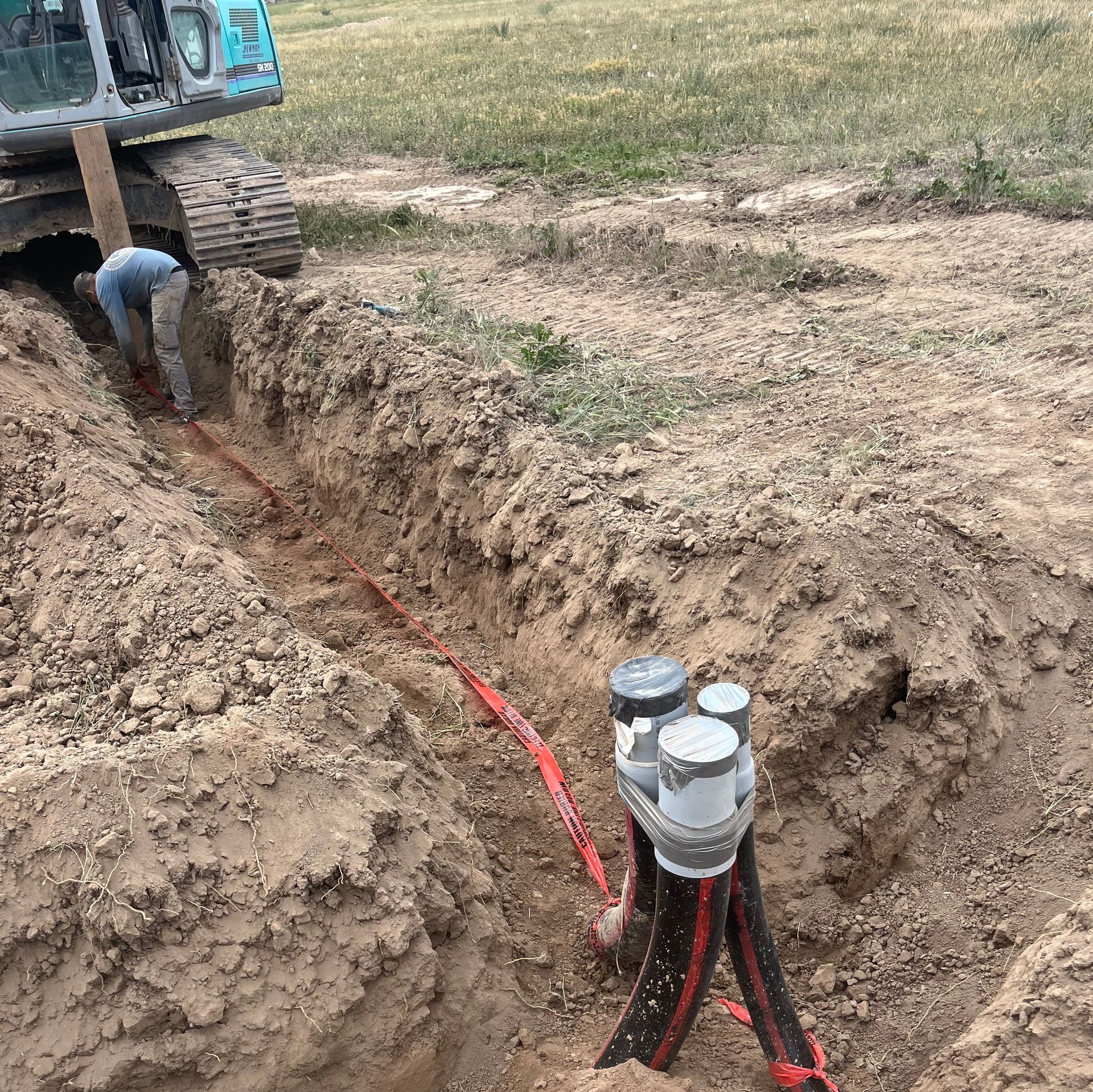 Professional excavation crew following safety protocols