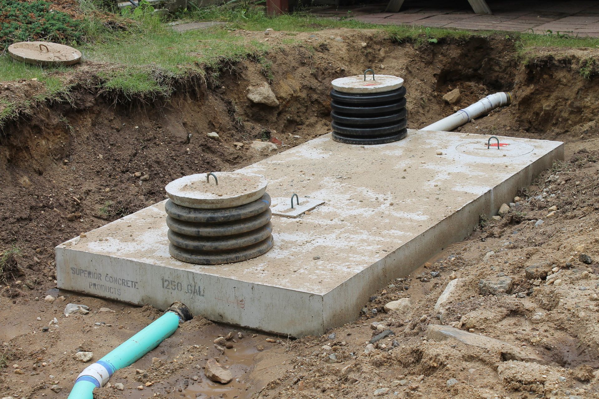 Complete septic system installation for rural property